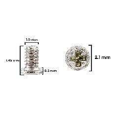 Screw Set (M1.0 x 1.45 x 2.1D x 0.3T) for iPhone 12 Pro / 12 Pro Max (30 Pack) (Service Pack)