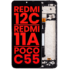 LCD Assembly With Frame For Xiaomi Redmi 12C / Redmi 11A / Poco C55 (Aftermarket Plus) (All Colors)