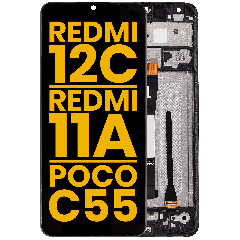 LCD Assembly With Frame For Xiaomi Redmi 12C / Redmi 11A / Poco C55 (Refurbished) (All Colors)