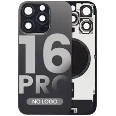 Back Glass w/ MagSafe Magnet For iPhone 16 Pro (Aftermarket) (Black Titanium) (No Logo)