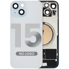 Back Glass w/ MagSafe Magnet For iPhone 15 (Aftermarket) (Blue) (No Logo)