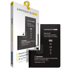 Replacement Battery For iPhone 15 Pro (AmpSentrix Pro)