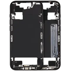 Mid-Frame Housing W/ Charging Port Flex & Small Parts  For iPhone Air (US Version) (Used OEM Pull: Grade A) (Space Black)