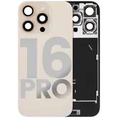 Back Glass w/ MagSafe Magnet & NFC & Flashlight Flex For iPhone 16 Pro (Quality - OEM Pull C) (Desert Titanium)