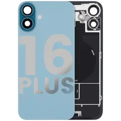 Back Glass w/ MagSafe Magnet & NFC & Flashlight Flex For iPhone 16 Plus (Used OEM Pull: Grade C) (Teal)