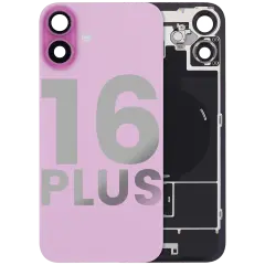 Back Glass w/ MagSafe Magnet & NFC & Flashlight Flex For iPhone 16 Plus (Used OEM Pull: Grade C) (Pink)
