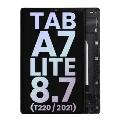 LCD Assembly With Frame For Samsung Galaxy Tab A7 Lite 8.7" (2021) (T220) (WiFi Version) (Service Pack) (Black)