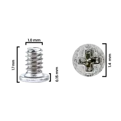 Screw For iPhone 12 Pro (M1.0×1.40×1.7D×0.15T) (30 Pack) (Service Pack)