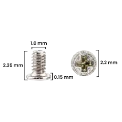 Screw For iPhone 12 Pro / 12 Pro Max (M1.0×1.35×2.2D×0.30T) (30 Pack) (Service Pack)          