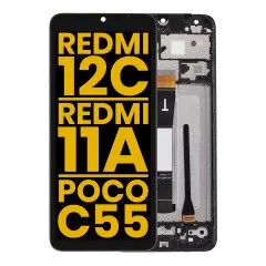 LCD Assembly With Frame For Xiaomi Redmi 12C / Redmi 11A / Poco C55 (Refurbished) (All Colors)