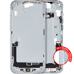 Mid-Frame Housing W/ Charging Port Flex & Small Parts For iPhone 15 Plus (EU / Global Version) (Used OEM Pull: Grade C) (Blue)