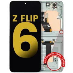 Inner OLED Assembly With Frame For Samsung Galaxy Z Flip 6 (F741) (US & International) (Refurbished) (Mint)