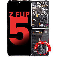 Inner OLED Assembly With Frame Compatible For Samsung Galaxy Z Flip 5 5G (F731) (US & International) (Aftermarket Plus) (Gray)