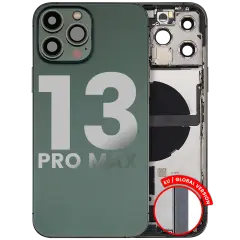 Back Housing W/ Charging Port Flex & Small Parts For iPhone 13 Pro Max (EU / Global Version) (Used OEM Pull: Grade A) (Alpine Green)