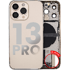 Back Housing W/ Charging Port Flex & Small Parts For iPhone 13 Pro (US Version) (Used OEM Pull: Grade B) (Gold)