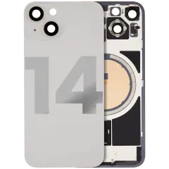 Back Glass w/ MagSafe Magnet For iPhone 14 (Quality - OEM Pull B) (Starlight)