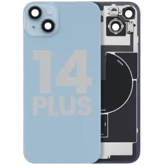 Back Glass w/ MagSafe Magnet & NFC & Flashlight Flex For iPhone 14 Plus (Used OEM Pull: Grade B) (Blue)
