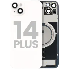 Back Glass w/ MagSafe Magnet For iPhone 14 Plus (Used OEM Pull: Grade A) (Starlight)
