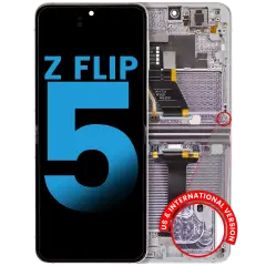 Inner OLED Assembly With Frame Compatible For Samsung Galaxy Z Flip 5 5G (F731) (US & International) (Aftermarket) (Lavender)