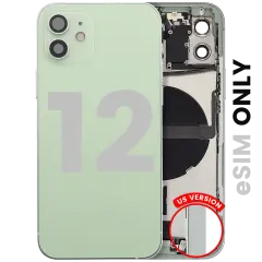 Back Housing W/ Charging Port Flex & Small Parts  For iPhone 12 (US Version) (Used OEM Pull: Grade A) (Green)
