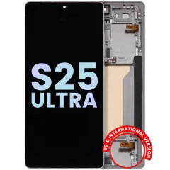 OLED Assembly With Frame For Samsung Galaxy S25 Ultra 5G (Service Pack ) (US & International) (Titanium White Silver)