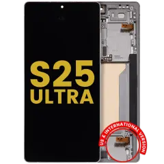 OLED Assembly With Frame For Samsung Galaxy S25 Ultra 5G (Refurbished) (US & International) (Titanium White Silver)