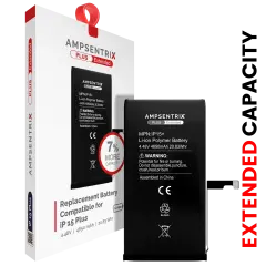 Replacement Battery For iPhone 15 Plus (AmpSentrix Plus Extended)