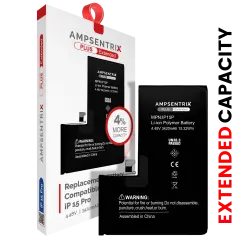 Replacement Battery For iPhone 15 Pro (AmpSentrix Plus Extended)