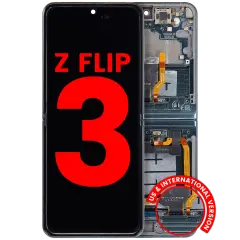 Inner OLED Assembly With Frame Compatible For Samsung Galaxy Z Flip 3 5G (F711) (US & International) (Aftermarket Plus) (Green)