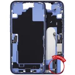 Mid-Frame Housing  W/ Charging Port Flex & Small Parts  For iPhone 16 Plus (US Version) (Used OEM Pull: Grade B) (Ultramarine)