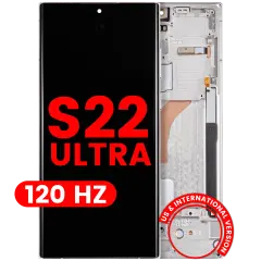 OLED Assembly With Frame For Samsung Galaxy S22 Ultra 5G (US & International Version) (Aftermarket Plus) (120Hz) (Phantom White)