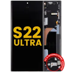 OLED Assembly With Frame For Samsung Galaxy S22 Ultra 5G (US & International Version) (Refurbished) (Graphite / Red / Sky Blue)