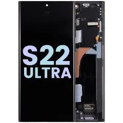 OLED Assembly With Frame For Samsung Galaxy S22 Ultra 5G (Service Pack) (Graphite / Sky Blue / Red)