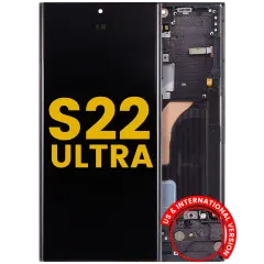 OLED Assembly With Frame For Samsung Galaxy S22 Ultra 5G (US & International Version) (Refurbished) (Phantom Black)