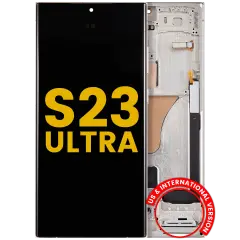 OLED Assembly With Frame For Samsung Galaxy S23 Ultra (US & International) (Refurbished) (Cream)