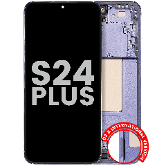 OLED Assembly With Frame For Samsung Galaxy S24 Plus 5G (US & International Version) (Used OEM Pull: Grade B/C) (Cobalt Violet)