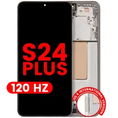 OLED Assembly With Frame For Samsung Galaxy S24 Plus 5G (US & International Version) (Aftermarket Plus) (120Hz) (Amber Yellow)