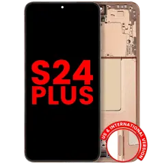 OLED Assembly With Frame Compatible For Samsung Galaxy S24 Plus 5G (US & International Version) (Aftermarket Plus) (Sandstone Orange)