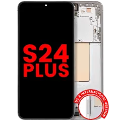 OLED Assembly With Frame Compatible For Samsung Galaxy S24 Plus 5G (US & International Version) (Aftermarket Plus) (Marble Grey)