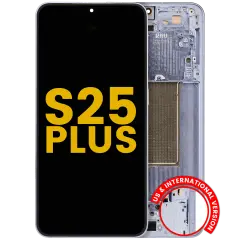 OLED Assembly With Frame For Samsung Galaxy S25 Plus 5G (US & International Version) (Refurbished) (Icy Blue)