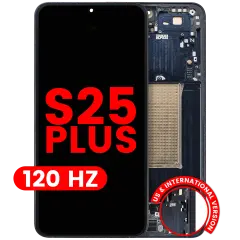 OLED Assembly With Frame For Samsung Galaxy S25 Plus 5G (US & International Version) (Aftermarket Plus) (120Hz) (Blue Black)