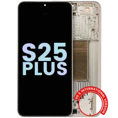 OLED Assembly With Frame For Samsung Galaxy S25 Plus 5G (US & International Version) (Service Pack) (Pink Gold)