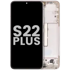 OLED Assembly With Frame For Samsung Galaxy S22 Plus 5G (Used OEM Pull: Grade B/C) (Pink Gold)