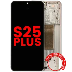 OLED Assembly With Frame For Samsung Galaxy S25 Plus 5G  (US & International Version) (Aftermarket Plus) (Pink Gold)