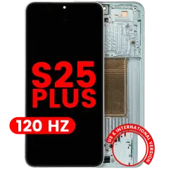 OLED Assembly With Frame For Samsung Galaxy S25 Plus 5G (US & International Version) (Aftermarket Plus) (120Hz) (Mint)