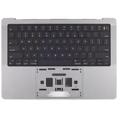Top Case with Battery and Keyboard For MacBook Pro 14" A2442 (2021) (ISO Romanian) (Genuine OEM) (Space Gray)