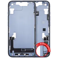 Mid-Frame Housing W/ Charging Port Flex & Small Parts For iPhone 14 (EU / Global Version) (Used OEM Pull: Grade C) (Blue)