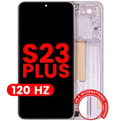 OLED Assembly With Frame For Samsung Galaxy S23 Plus (US & International) (Aftermarket Plus) (120Hz) (Lavender)