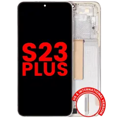 OLED Assembly With Frame For Samsung Galaxy S23 Plus (US & International) (Aftermarket Plus) (Cream)