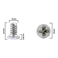 Screw For iPhone 12 Pro / 12 Pro Max (M1.0×1.00×2.0D×0.15T) (30 Pack) (Service Pack)
